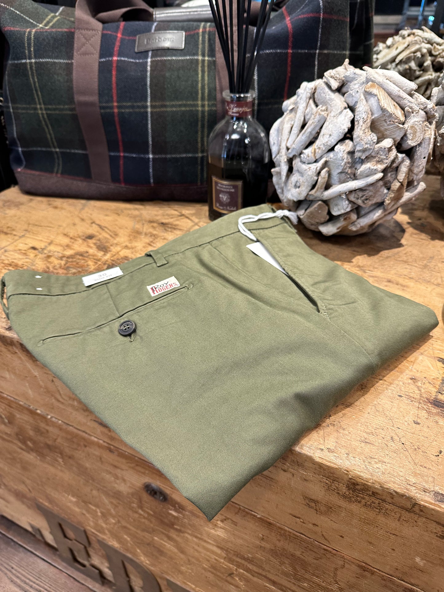 ROY ROGERS Pantalone Gabardina Elast Green Army