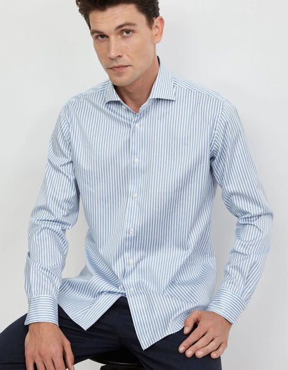 Camicia Xacus in Oxford Bacchettato Celeste