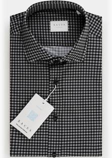 Camicia Xacus Pied Poule Grigio e Nero