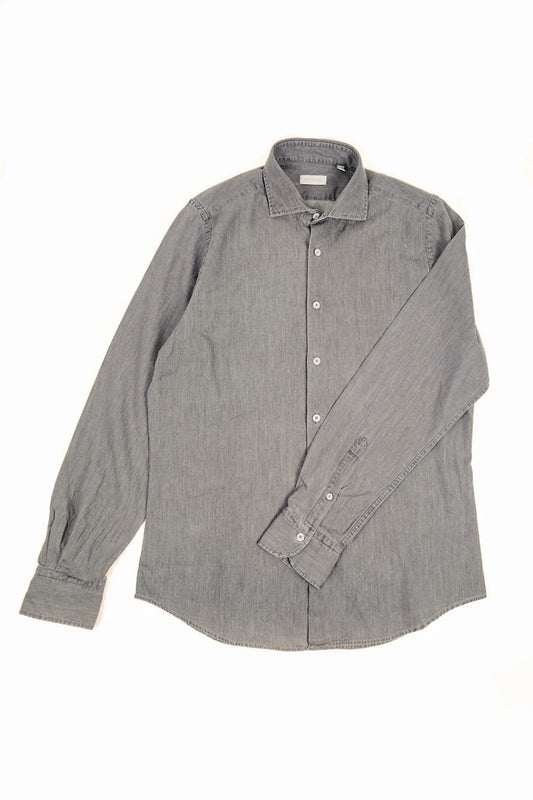 Camicia PORTOFIORI in denim grigio