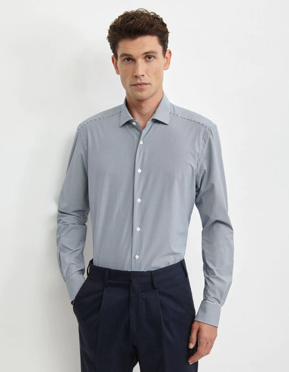 Camicia Xacus in Oxford Bacchettato Blu