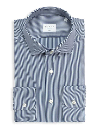 Camicia Xacus in Oxford Bacchettato Blu